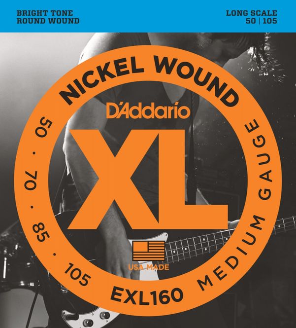 Hovedbilde D'Addario EXL160 strengesett elbass
